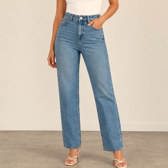 American Eagle Outfitters Denim - American Eagle Straight Jeans 26 Light Blue Super High Rise Stretch